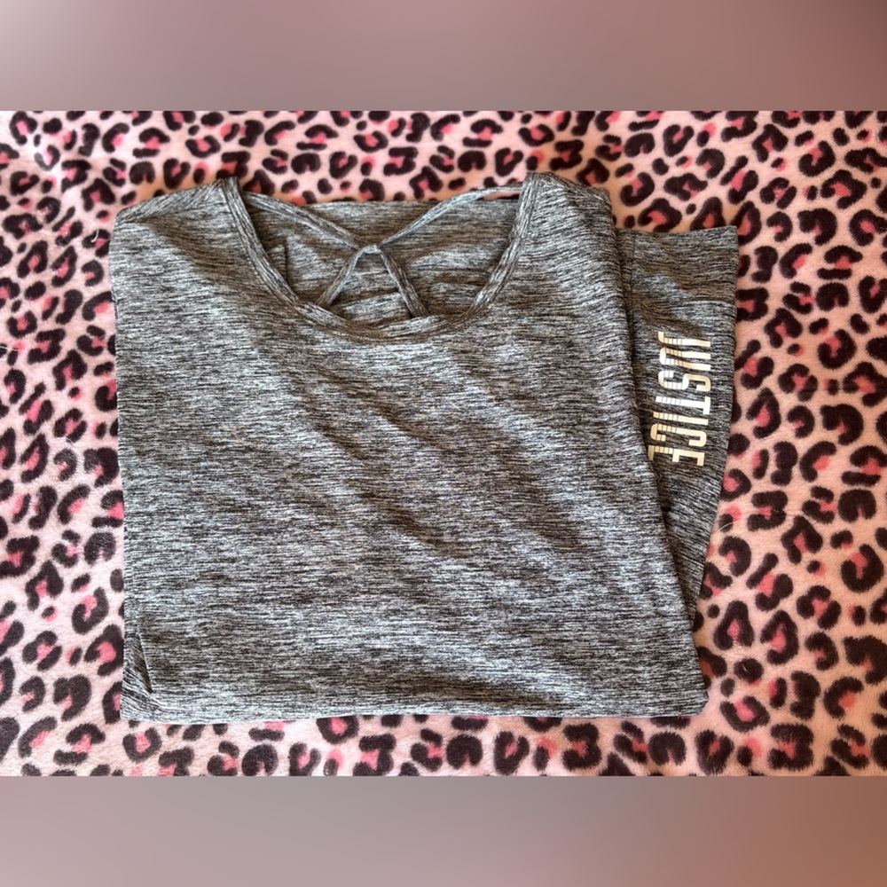 Justice Heather Gray Activewear Tee